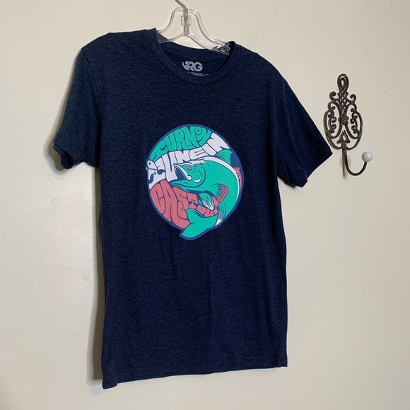 Rowdy Gentlemen Fish Theme Graphic Tee Sz S - Picture 3 of 6